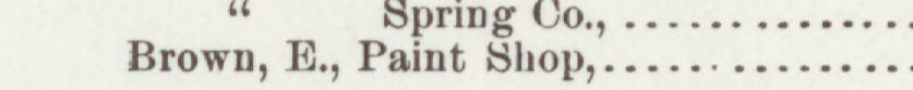 The line reading Brown, E., Paint Shop in the 1896 atlas index