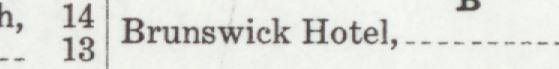 The line reading Brunswick Hotel in the 1910 atlas index
