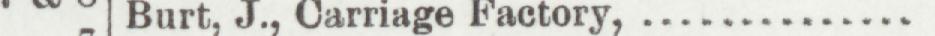 The line reading Burt, J., Carriage Factory in the 1903 atlas index