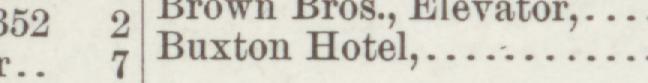 The line reading Buxton Hotel in the 1884 atlas index