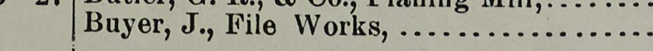 The line reading Buyer, J., File Works in the 1893 atlas index