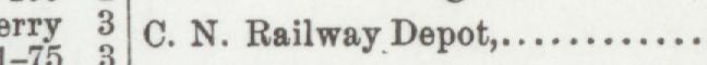 The line reading C. N. Railway Depot in the 1905 atlas index