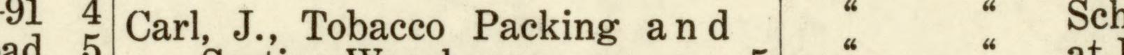 The line reading Carl, J., Tobacco Packing and in the 1915 atlas index