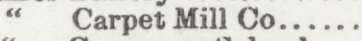 The line reading Carpet Mill Co in the 1906 atlas index