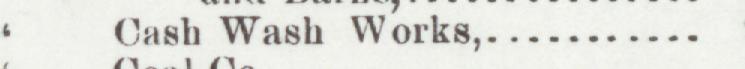 The line reading Cash Wash Works in the 1901 atlas index