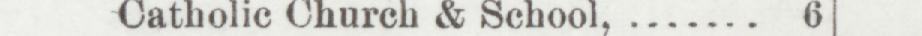 The line reading Catholic Church & School in the 1892 atlas index