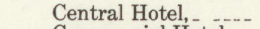 The line reading Central Hotel in the 1910 atlas index