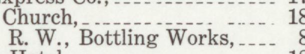 The line reading Ch.Bottling Works in the 1909 atlas index