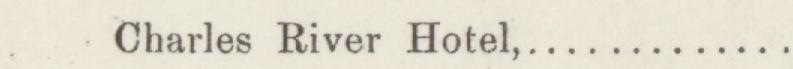 The line reading Charles River Hotel in the 1884 atlas index