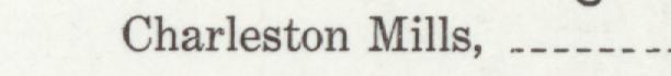 The line reading Charleston Mills in the 1910 atlas index