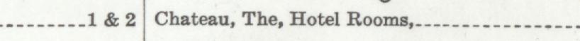 The line reading Chateau, The, Hotel Room in the 1933 atlas index