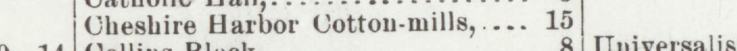 The index line reading Cheshire Harbor Cotton-mills in the 1901 atlas