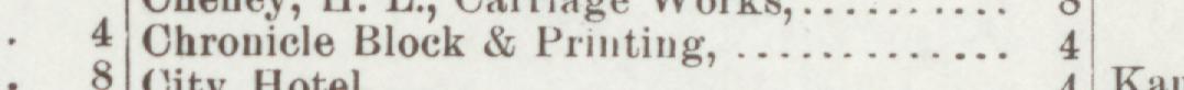 The line reading Chronicle Block&Printing in the 1896 atlas index