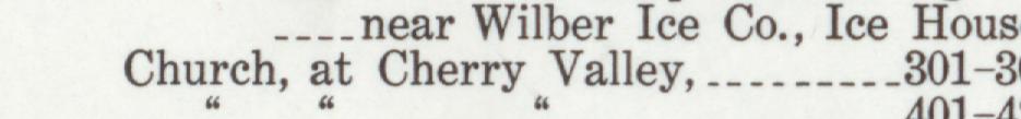 The line reading Church, at Cherry Valley in the 1910 atlas index