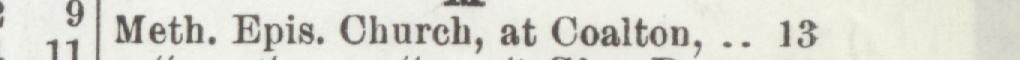 The line reading Meth. Epis. Church, at Coalton in the 1904 atlas index