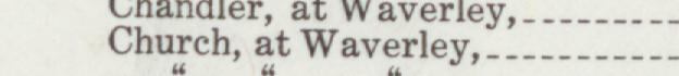 The line reading Church, at Waverley in the 1910 atlas index
