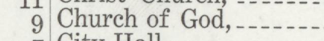 The line reading Church of God in the 1916 atlas index