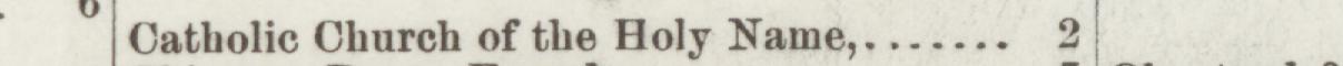 The index line reading Catholic Church of the Holy Name in the 1891 atlas
