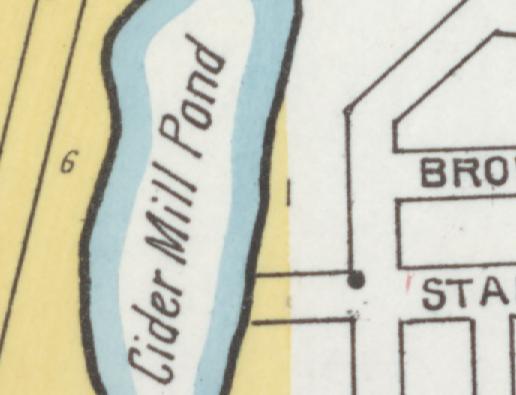 The line reading Cider Mill Pond in the 1901 atlas index