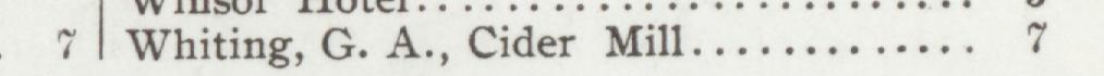 The index line reading Whiting, G. A., Cider Mill in the 1906 atlas