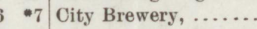 The index line reading City Brewery in the 1889 atlas