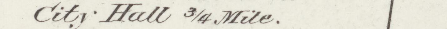 The line reading City Hall 3/4 Mile in the 1885 atlas index