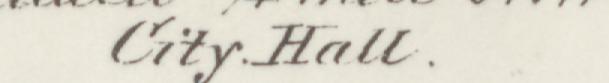 The line reading City Hall in the 1890 atlas index