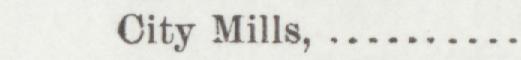The line reading City Mills in the 1892 atlas index