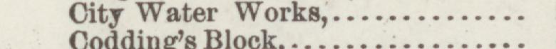 The line reading City Water Works in the 1885 atlas index