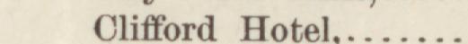 The line reading Clifford Hotel in the 1884 atlas index
