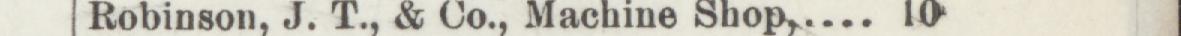 The line reading Cobinson, J. T., & Co., Machine Shop in the 1896 atlas index
