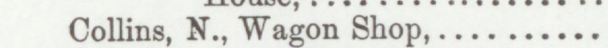 The index line reading Collins, N., Wagon Shop in the 1899 atlas