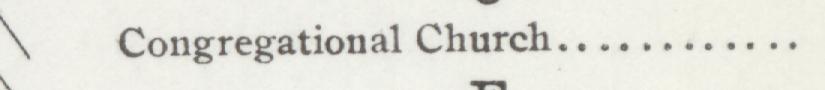 The index line reading Congregational Church in the 1908 atlas