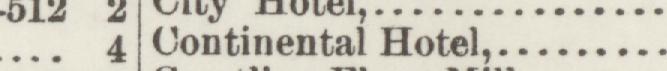 The line reading Continental Hotel in the 1887 atlas index