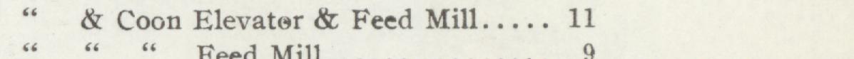 The line reading Coon Elevator & Feed Mill in the 1908 atlas index