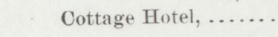 The line reading Cottage Hotel in the 1893 atlas index