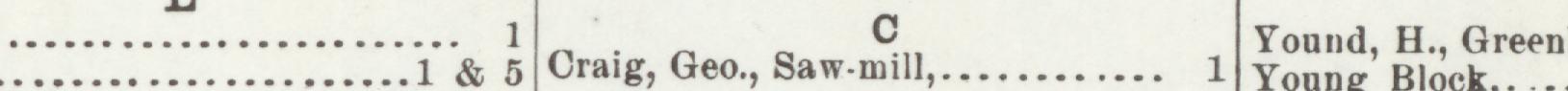 The line reading Craig, Geo., Saw mill in the 1900 atlas index