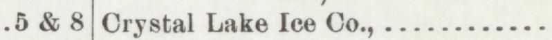 The line reading Crystal Lake Ice Co in the 1904 atlas index