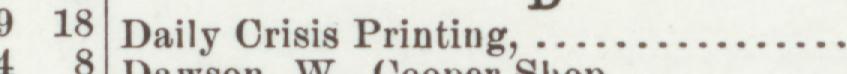 The line reading Daily Orisis Printing in the 1903 atlas index