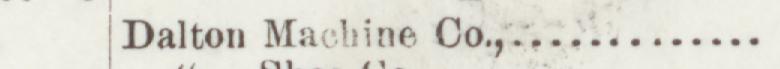 The index line reading Dalton Machine Co in the 1898 atlas