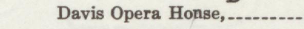 The line reading Davis Opera Honse in the 1915 atlas index