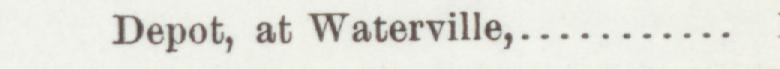 The line reading Depot, at Waterville in the 1904 atlas index