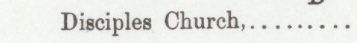 The index line reading Disciples Church in the 1899 atlas