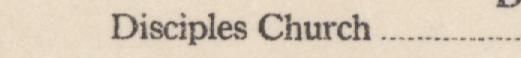 The line reading Disciples Church in the 1922 atlas index