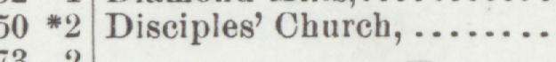 The line reading Diseiples' Church in the 1899 atlas index