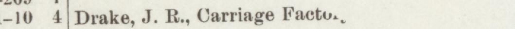 The line reading Drake, J. B., Carriage Factux in the 1895 atlas index