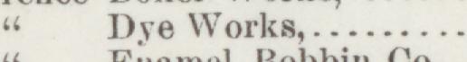 The line reading Dye Works in the 1888 atlas index