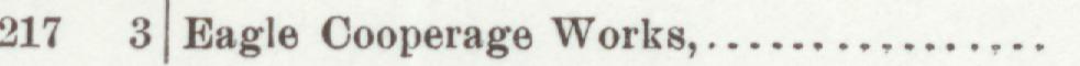 The line reading Eagle Cooperage Works in the 1899 atlas index