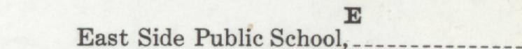The line reading East Side Publie School5 in the 1908 atlas index