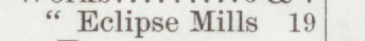 The line reading Eclipse Mills in the 1901 atlas index